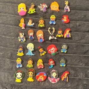 Colorful Disney  Princess shoe charms